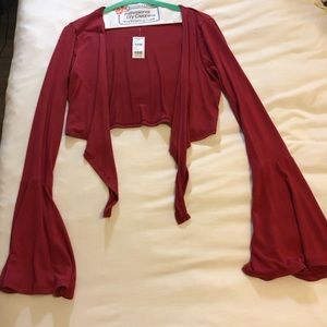 NWT Small Sky Knot Front Crop Top